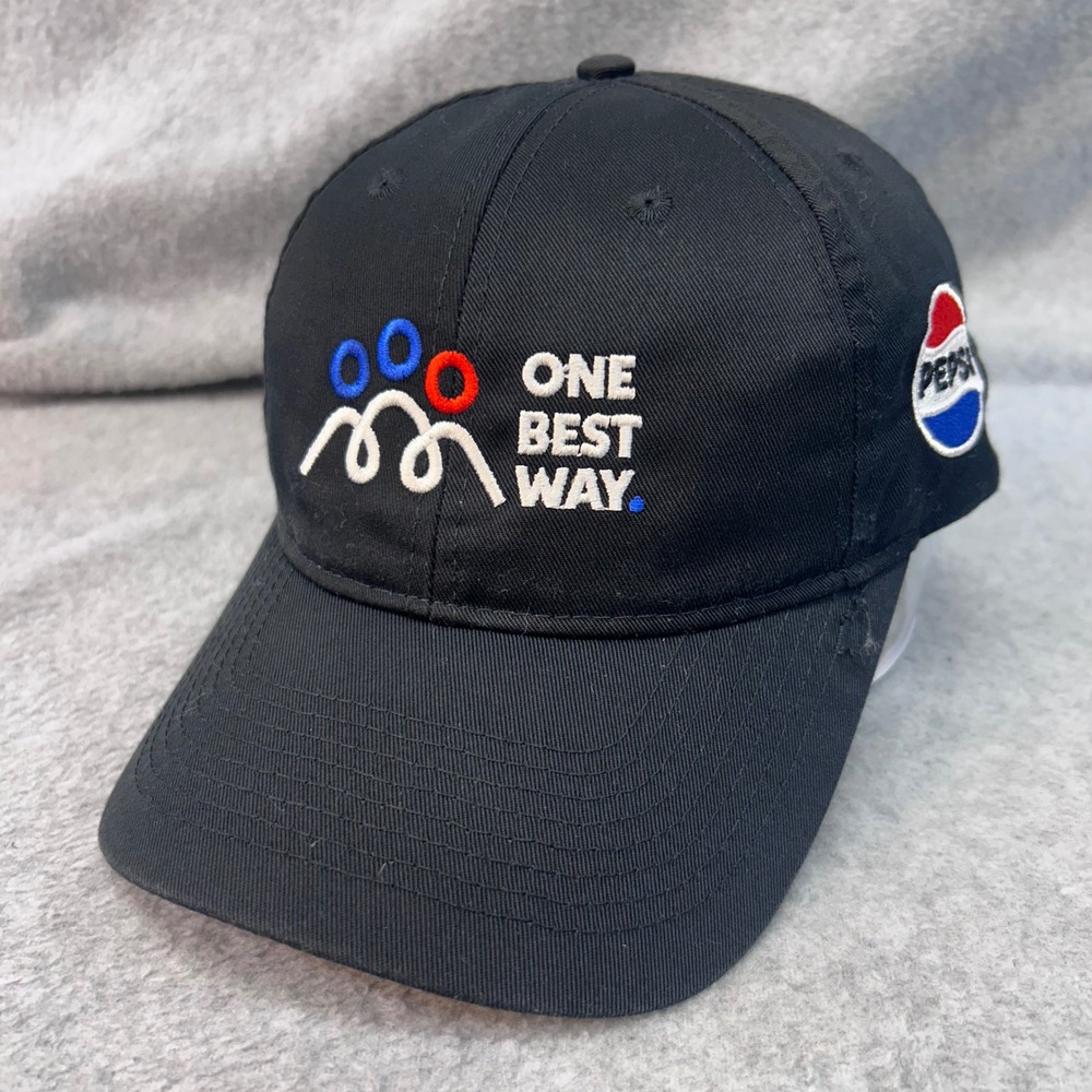 One Best Way Pepsi Logo Unisex Black Port Authority Hat Adjustable OSFM
